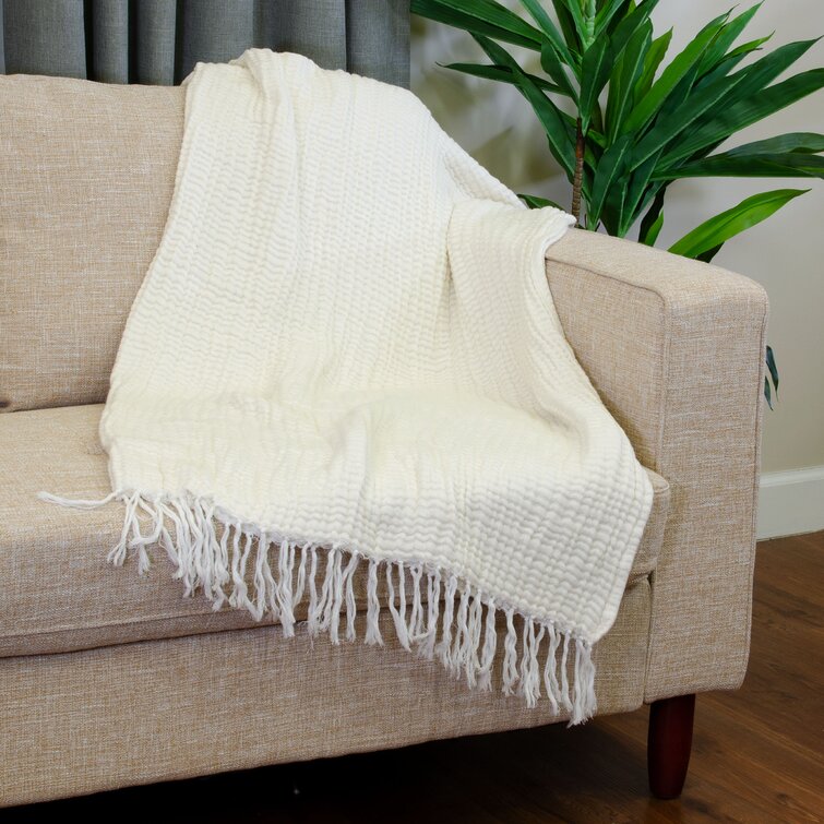 Off white throw blanket for online couch